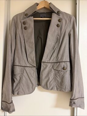 Mexx Women's Light Taupe Utility Jacket with Button Accents